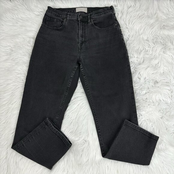Everlane Women's Black The High Waist Straight Ankle Minimalist Jean W28/L25 - Picture 1 of 11